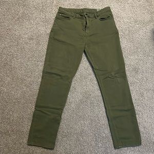 Olive slim fit Banana Republic Traveler pants (EUC)